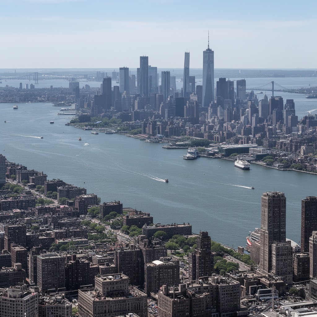AI-generated illustration of Upper New York Bay