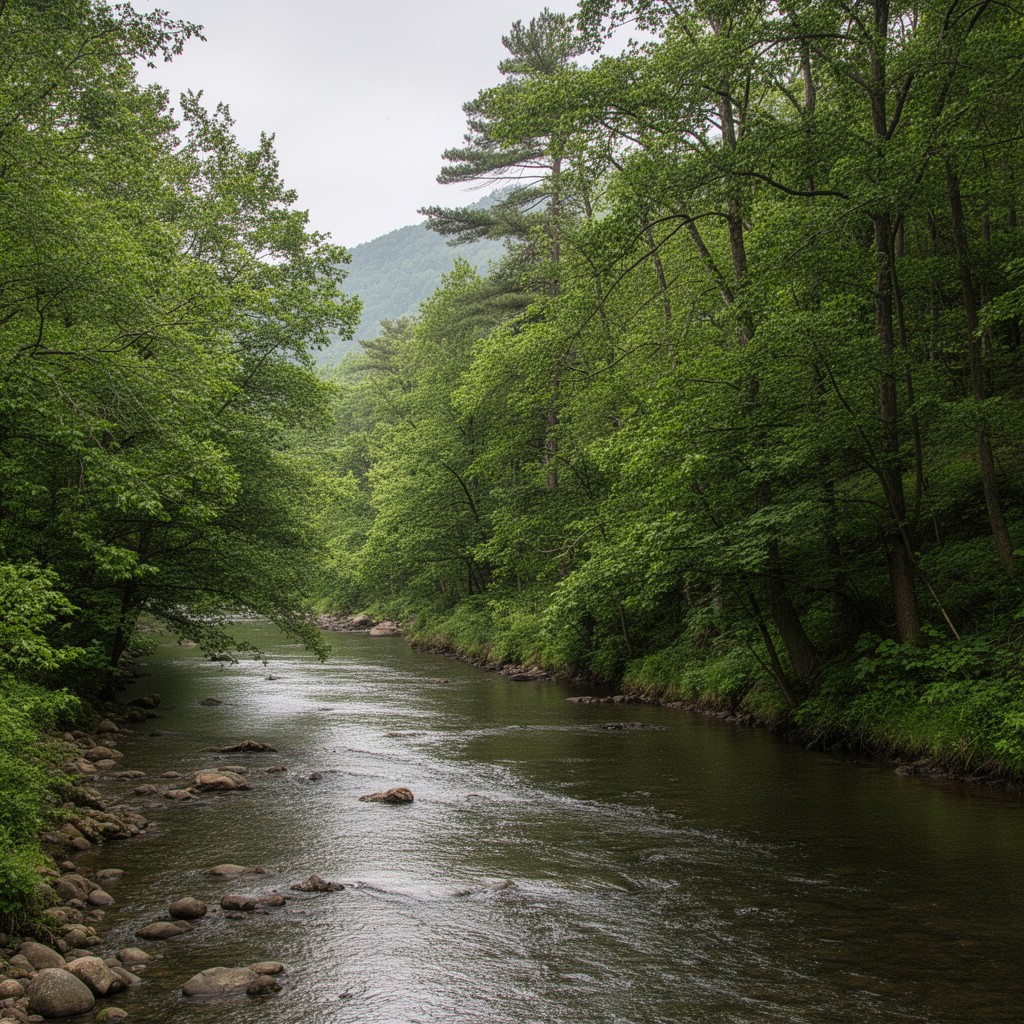 AI-generated illustration of Croton River