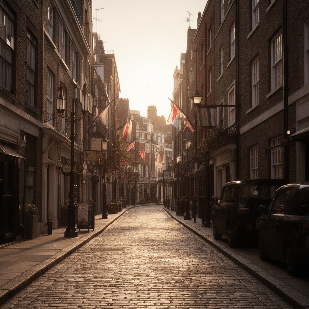 AI-generated illustration of Seething Lane, London