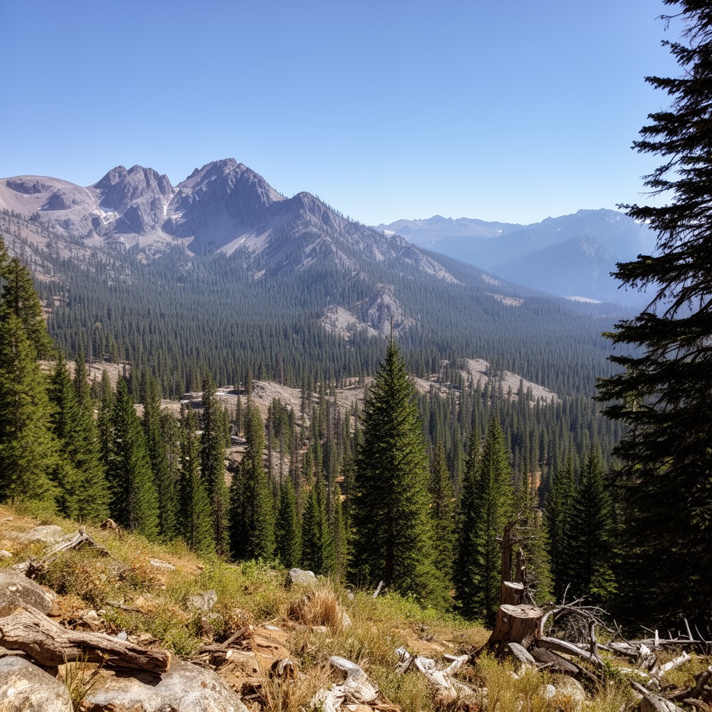 AI-generated illustration of Tahoe National Forest