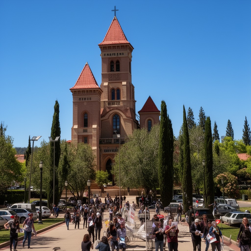 AI-generated illustration of Santa Clara University