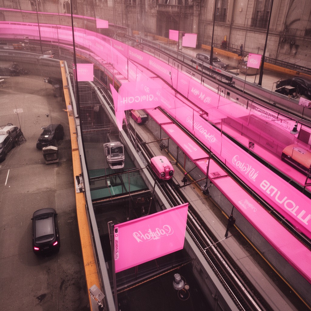 AI-generated illustration of Pink Line