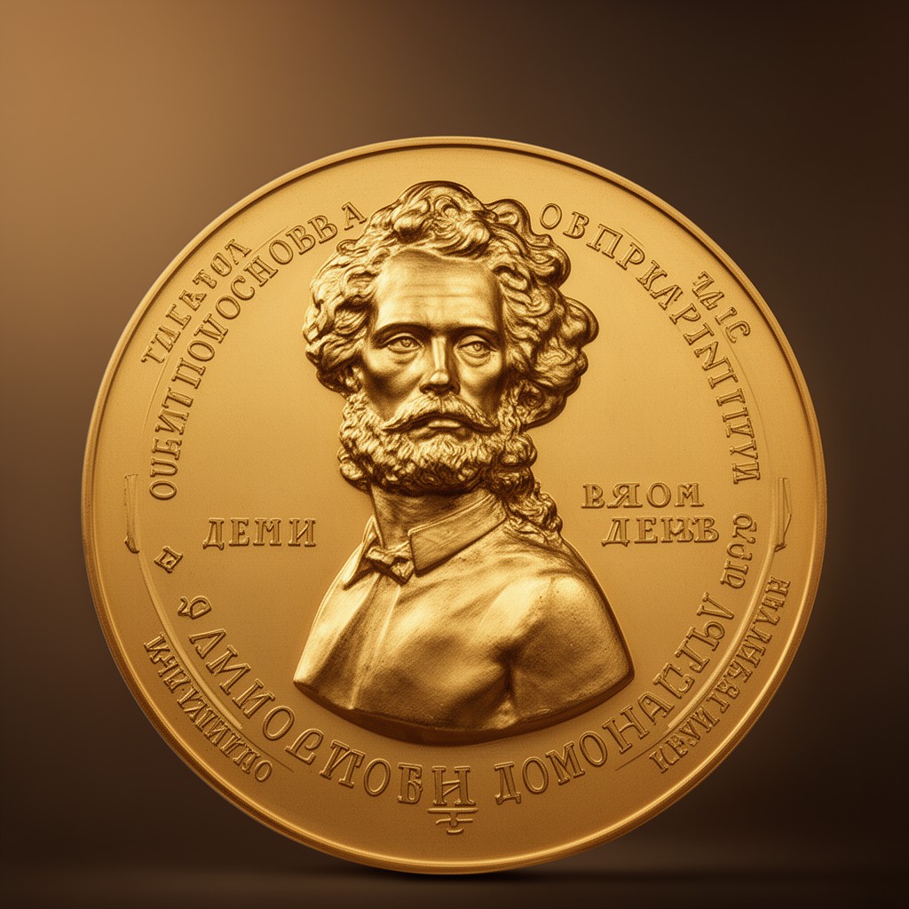 AI-generated illustration of Lomonosov Gold Medal
