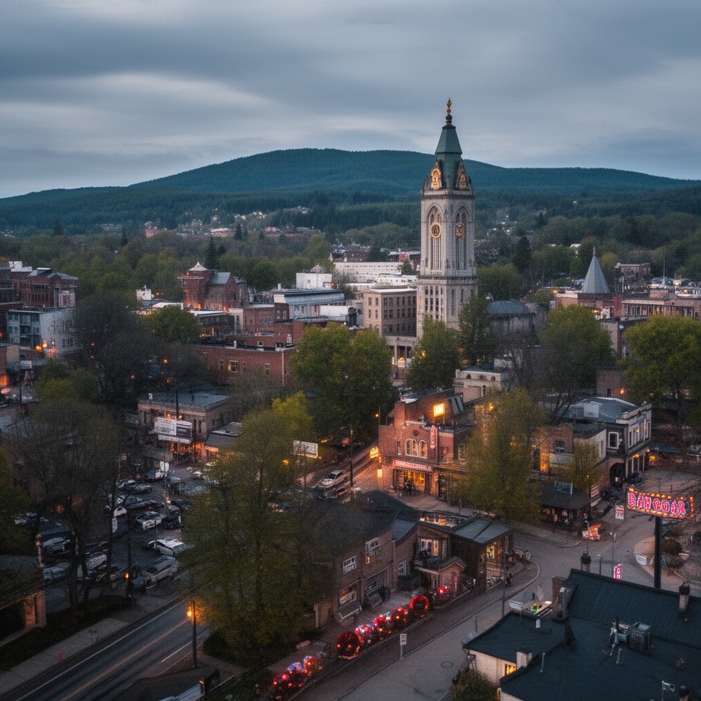 AI-generated illustration of Bangor, Maine