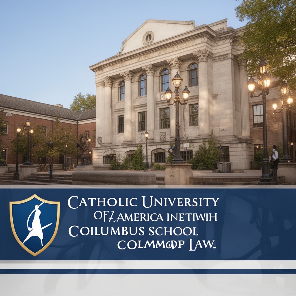 AI-generated illustration of Catholic University of America Columbus School of Law