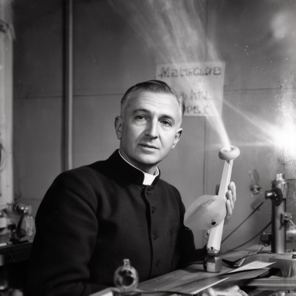 AI-generated illustration of Georges Lemaître