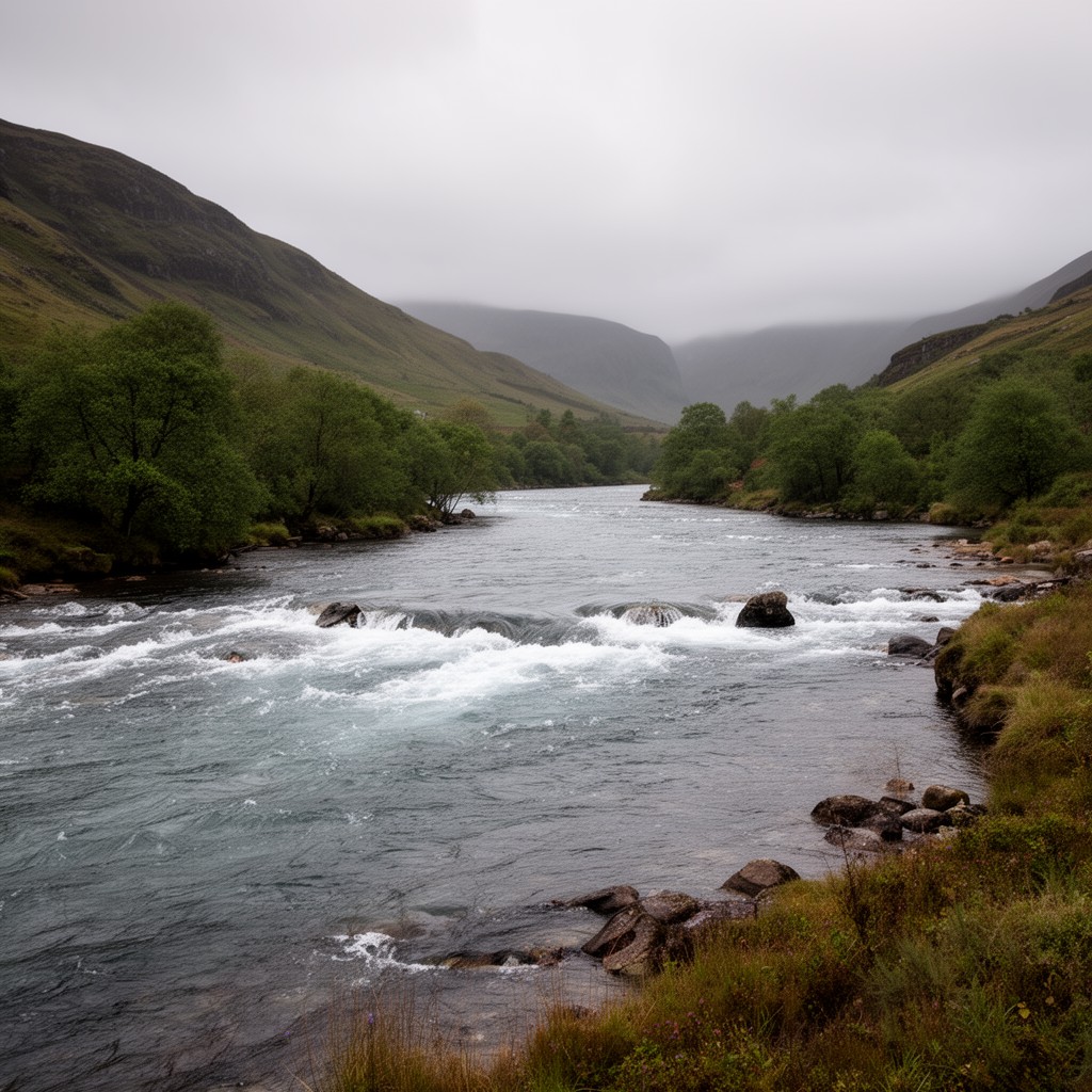 AI-generated illustration of River Tay