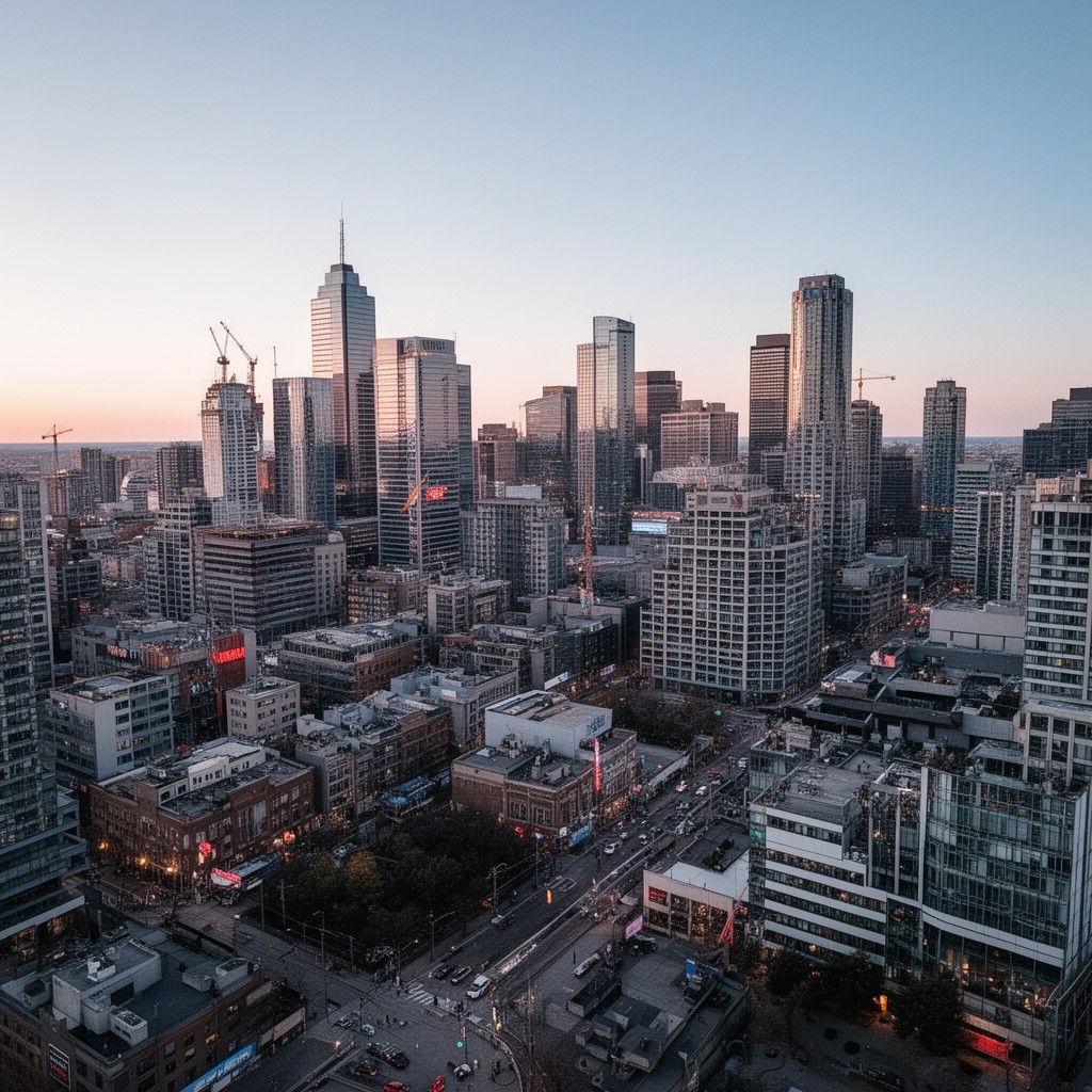 AI-generated illustration of Downtown Toronto