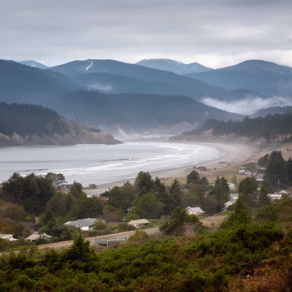 AI-generated illustration of Tillamook County, Oregon