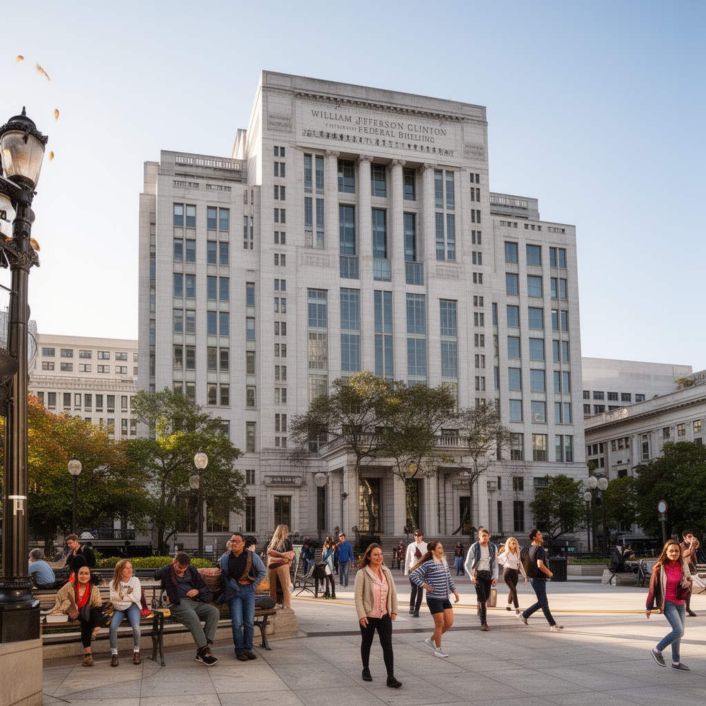 AI-generated illustration of William Jefferson Clinton Federal Building