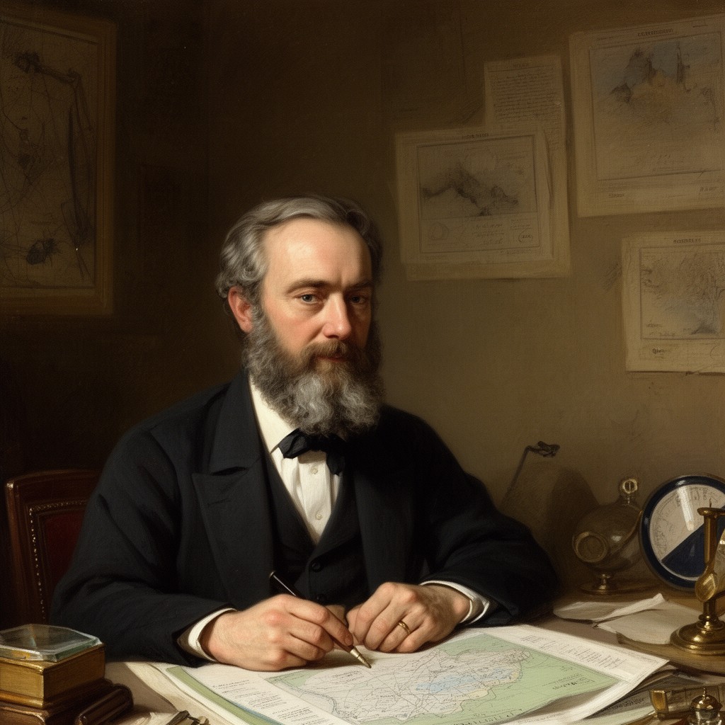 AI-generated illustration of George Bellas Greenough