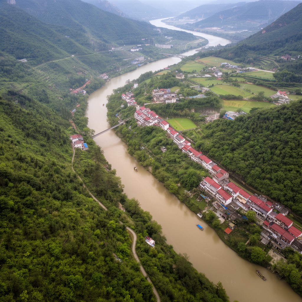 AI-generated illustration of Huai River