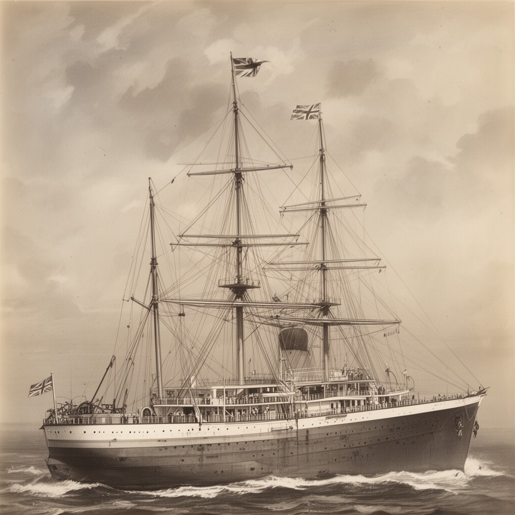 AI-generated illustration of British India Steam Navigation Company