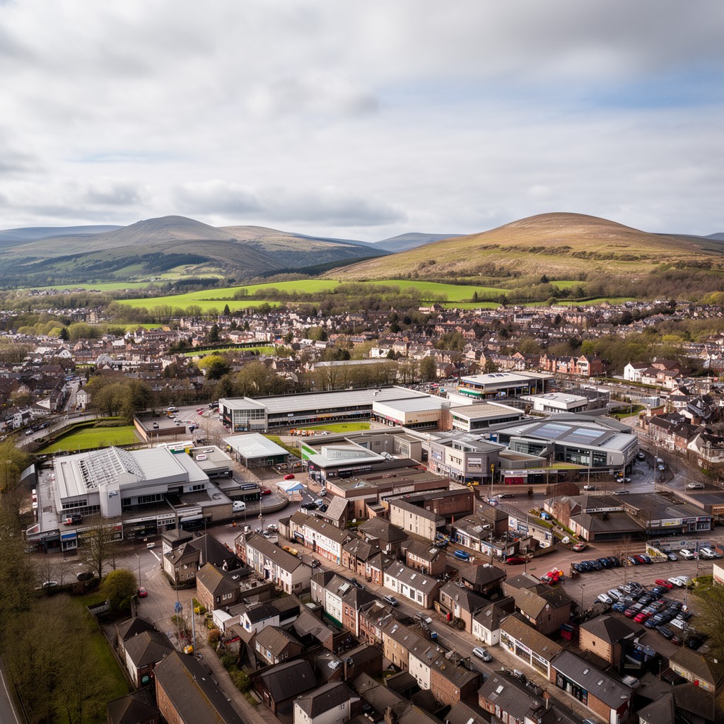 AI-generated illustration of Cwmbran