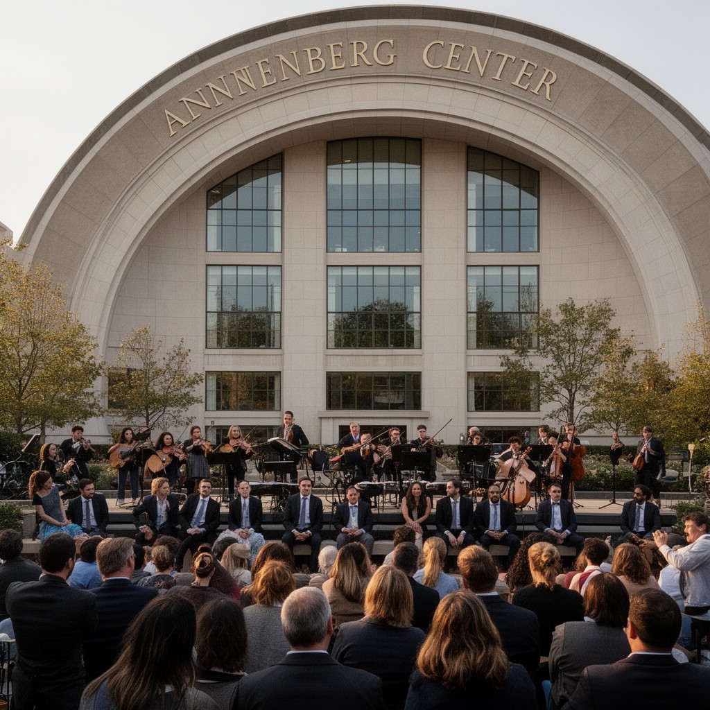 AI-generated illustration of Annenberg Center for the Performing Arts