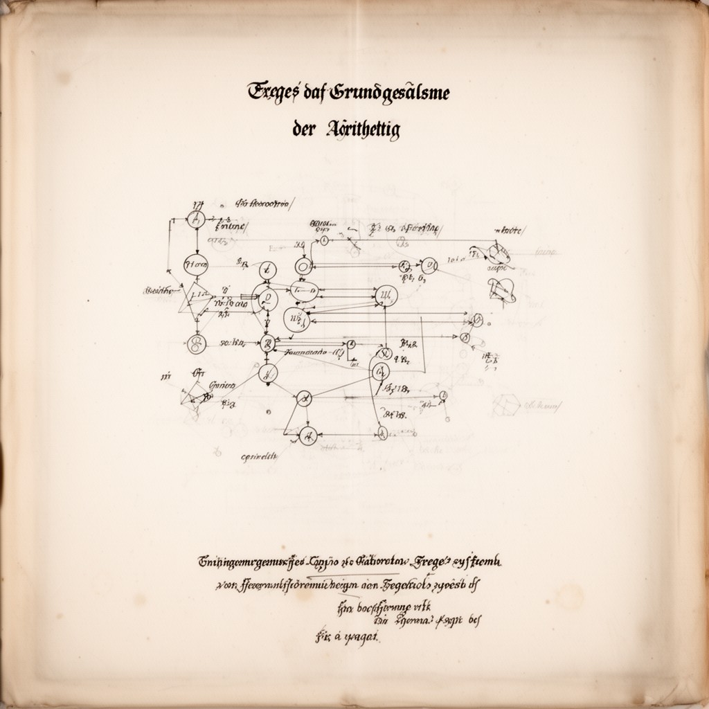 AI-generated illustration of Frege’s system in "Grundgesetze der Arithmetik"