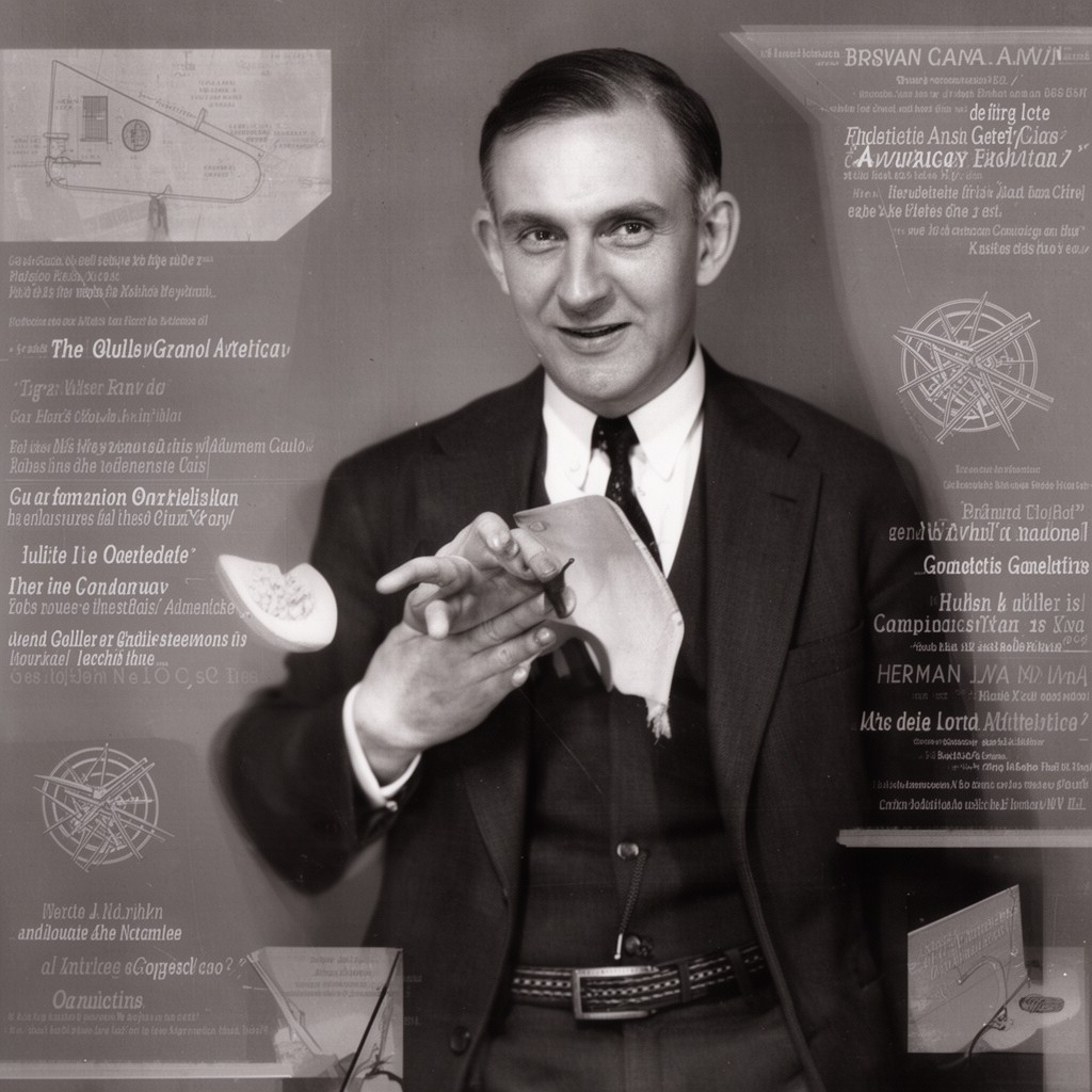 AI-generated illustration of Herman J. Muller