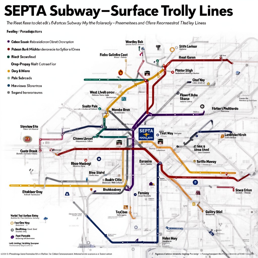 AI-generated illustration of SEPTA Subway–Surface Trolley Lines