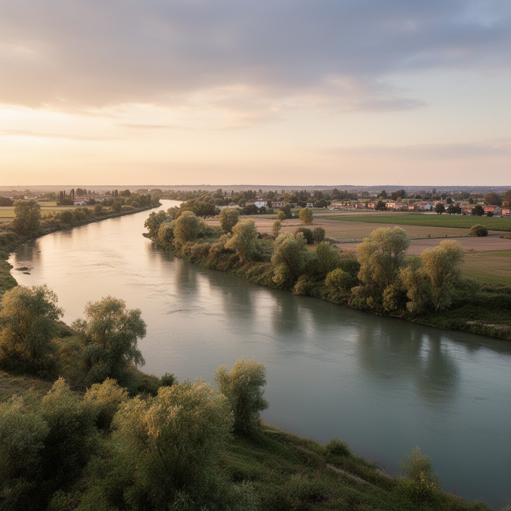 AI-generated illustration of Po River