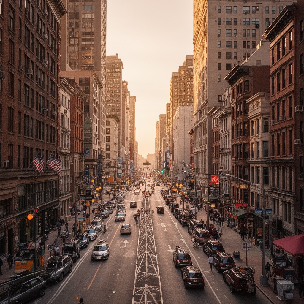 AI-generated illustration of Market Street