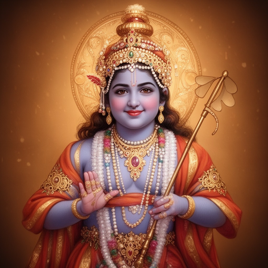 AI-generated illustration of Krishna