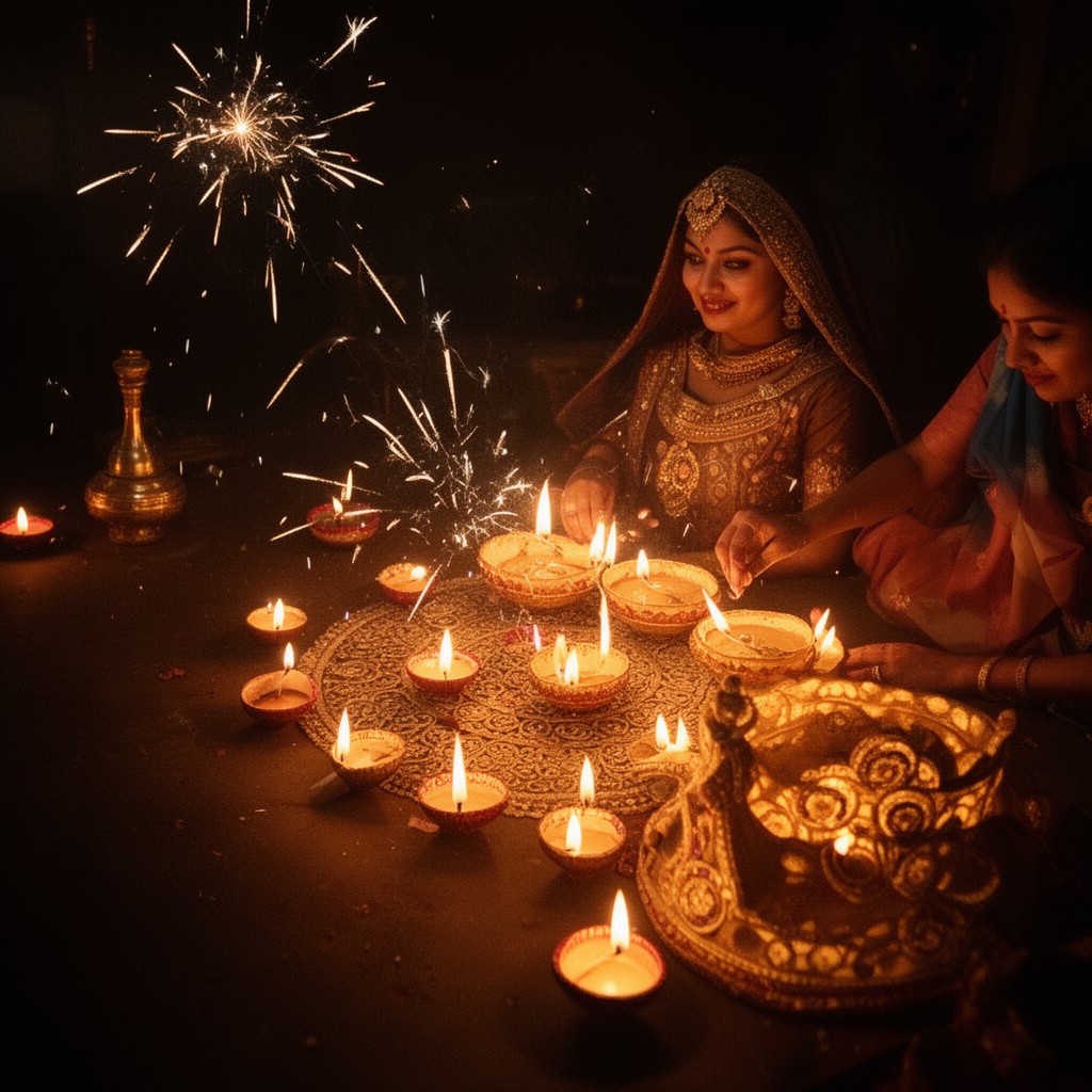 AI-generated illustration of Diwali