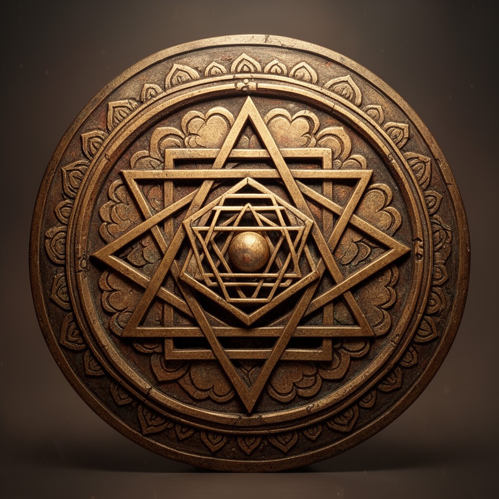 AI-generated illustration of Sri Yantra