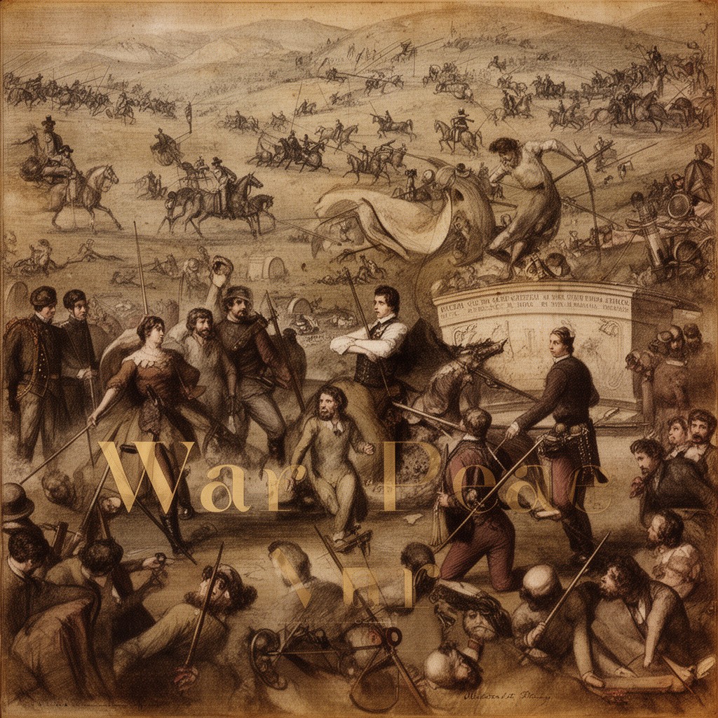 AI-generated illustration of War and Peace