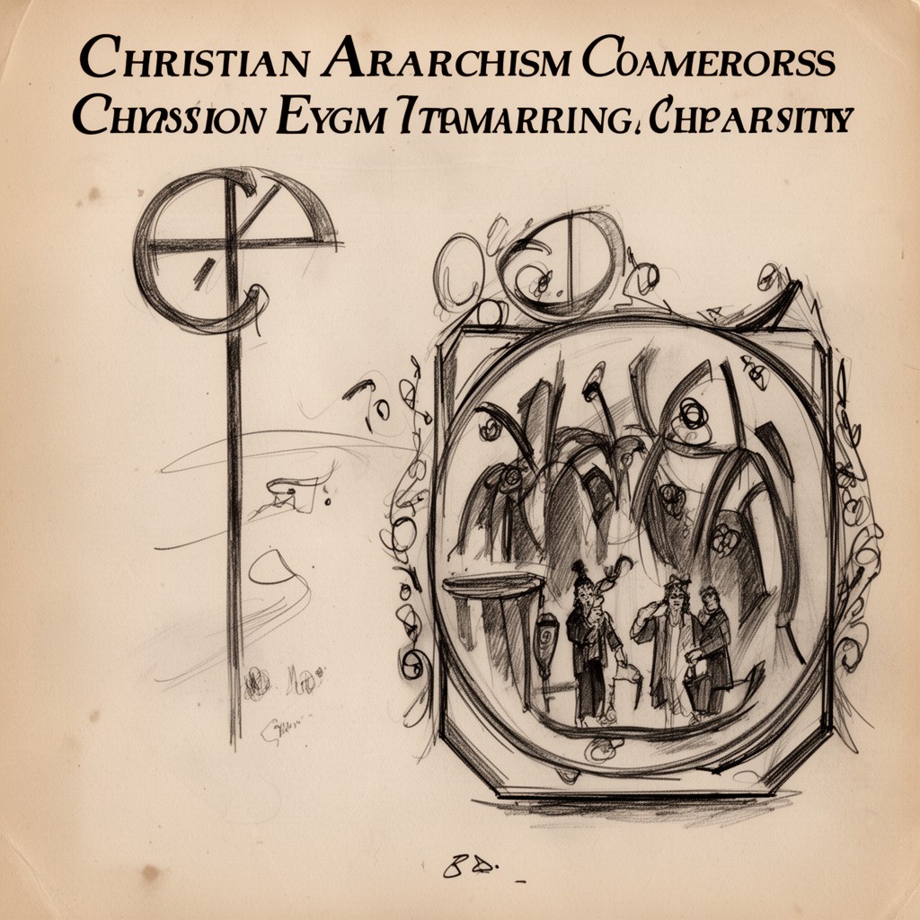 AI-generated illustration of Christian anarchism