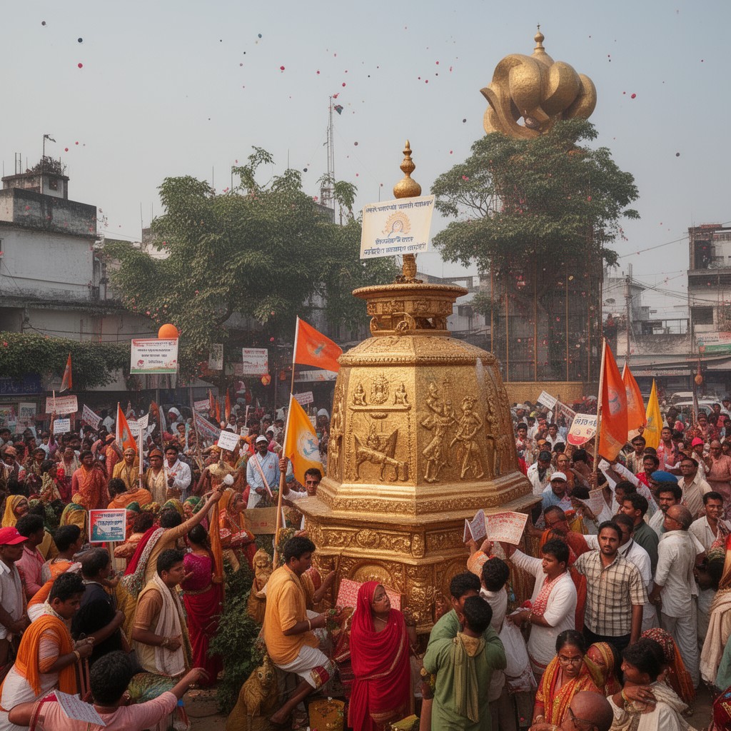 AI-generated illustration of Hindu nationalism
