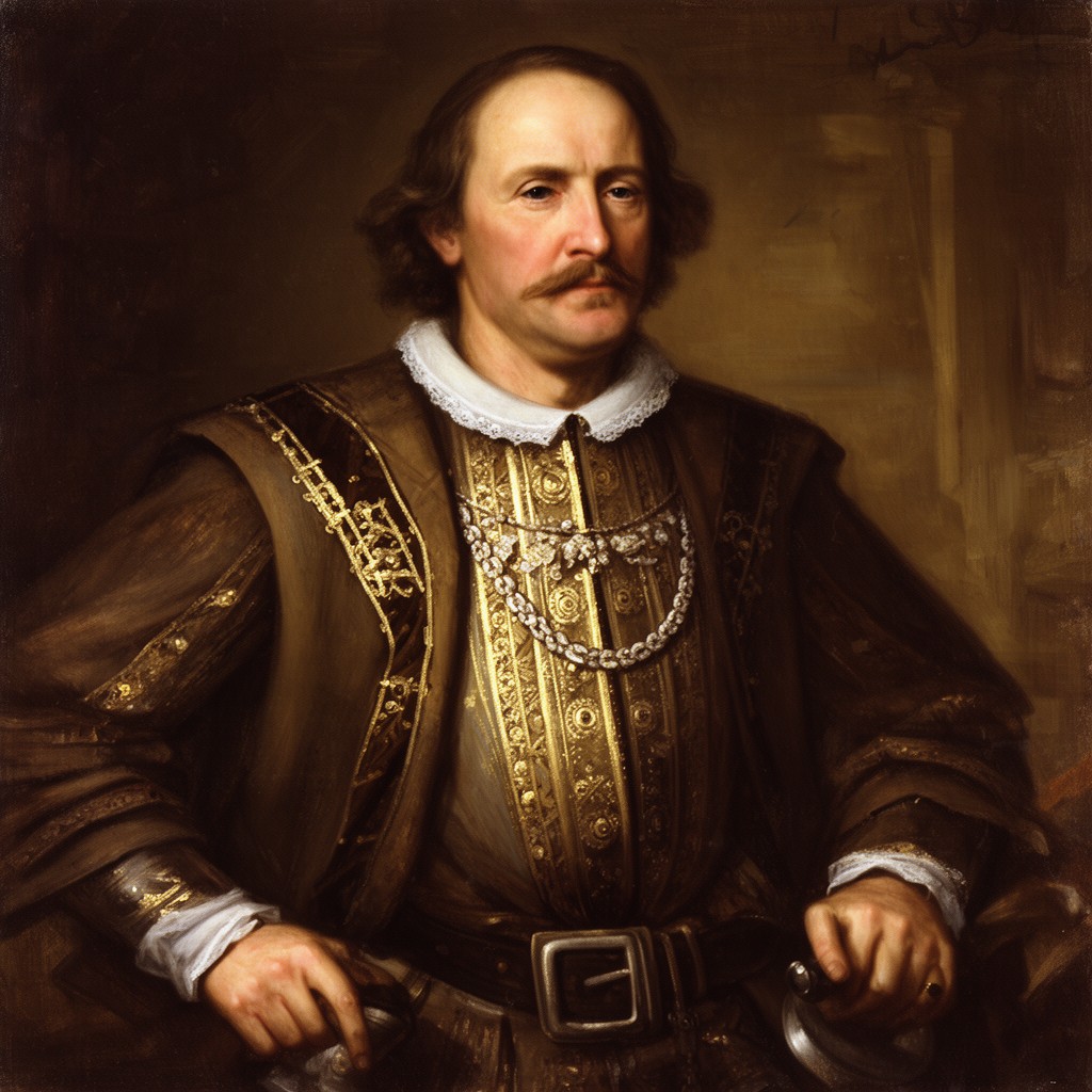 AI-generated illustration of Oliver Cromwell