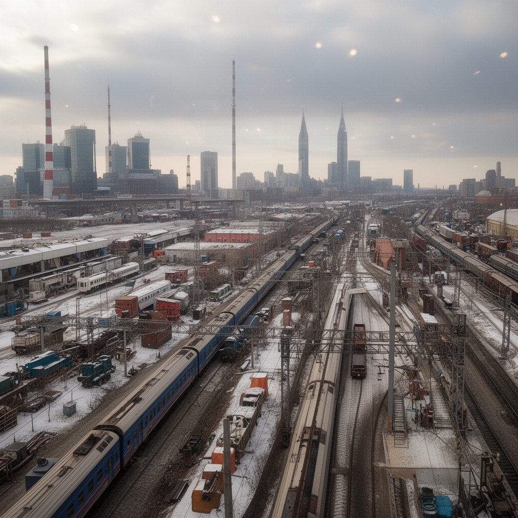 AI-generated illustration of Russian Railways