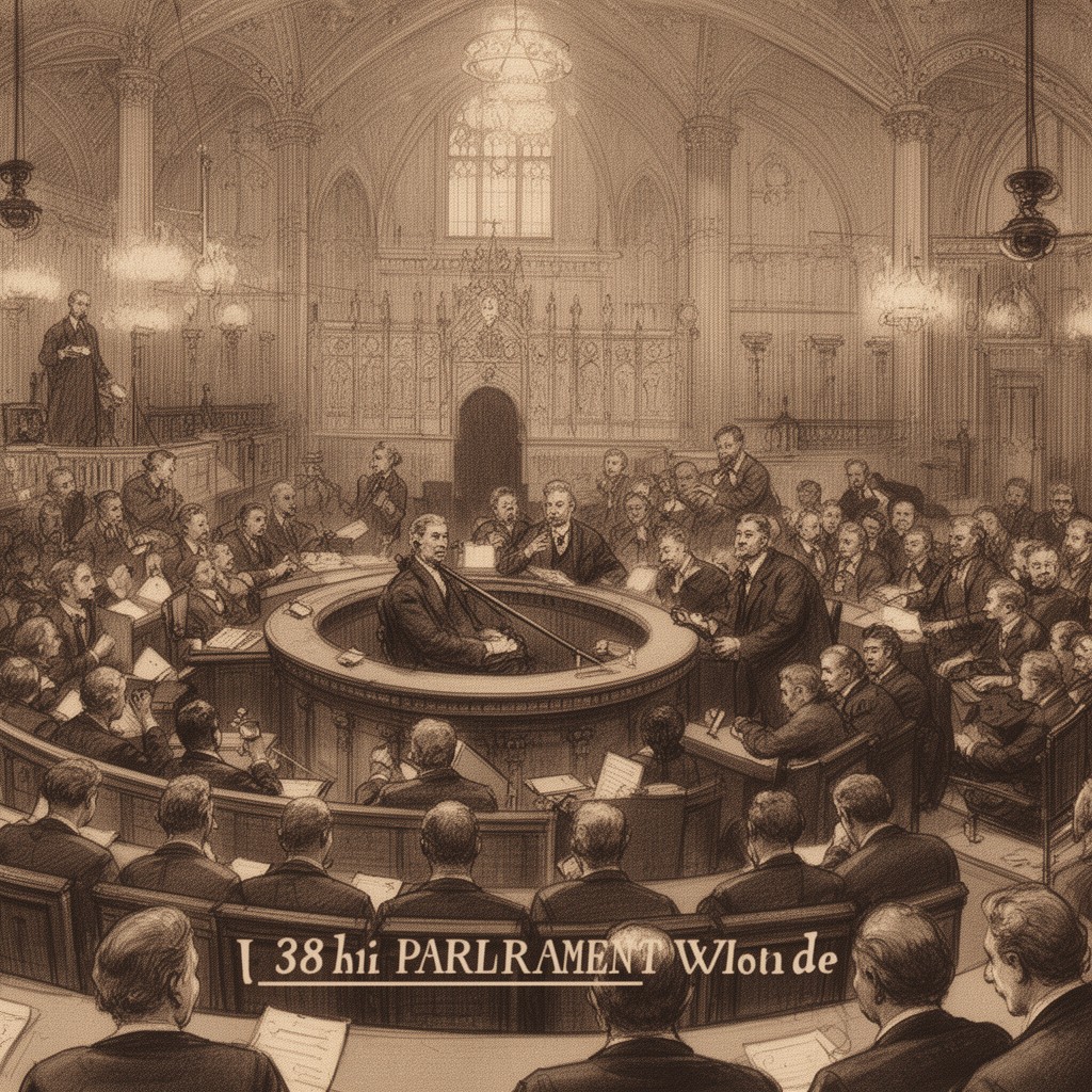 AI-generated illustration of 38th Parliament of the United Kingdom