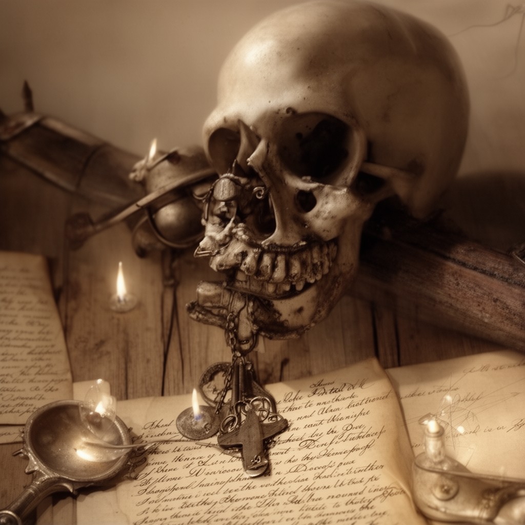 AI-generated illustration of Skull and Bones