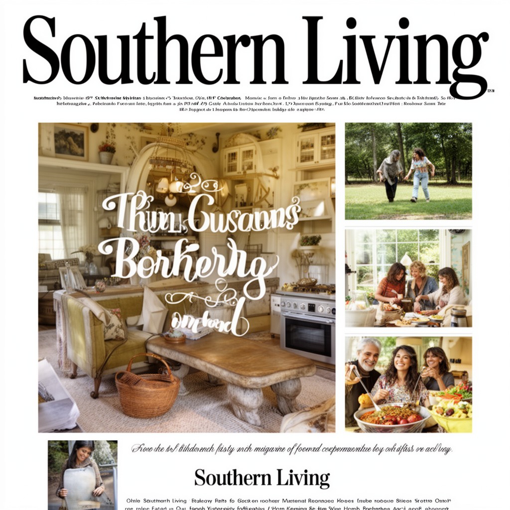 AI-generated illustration of Southern Living (through Time Inc. acquisition)
