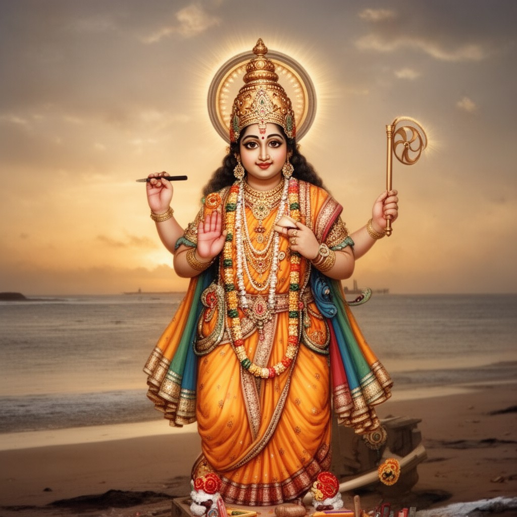 AI-generated illustration of Porai Mata (local goddess)