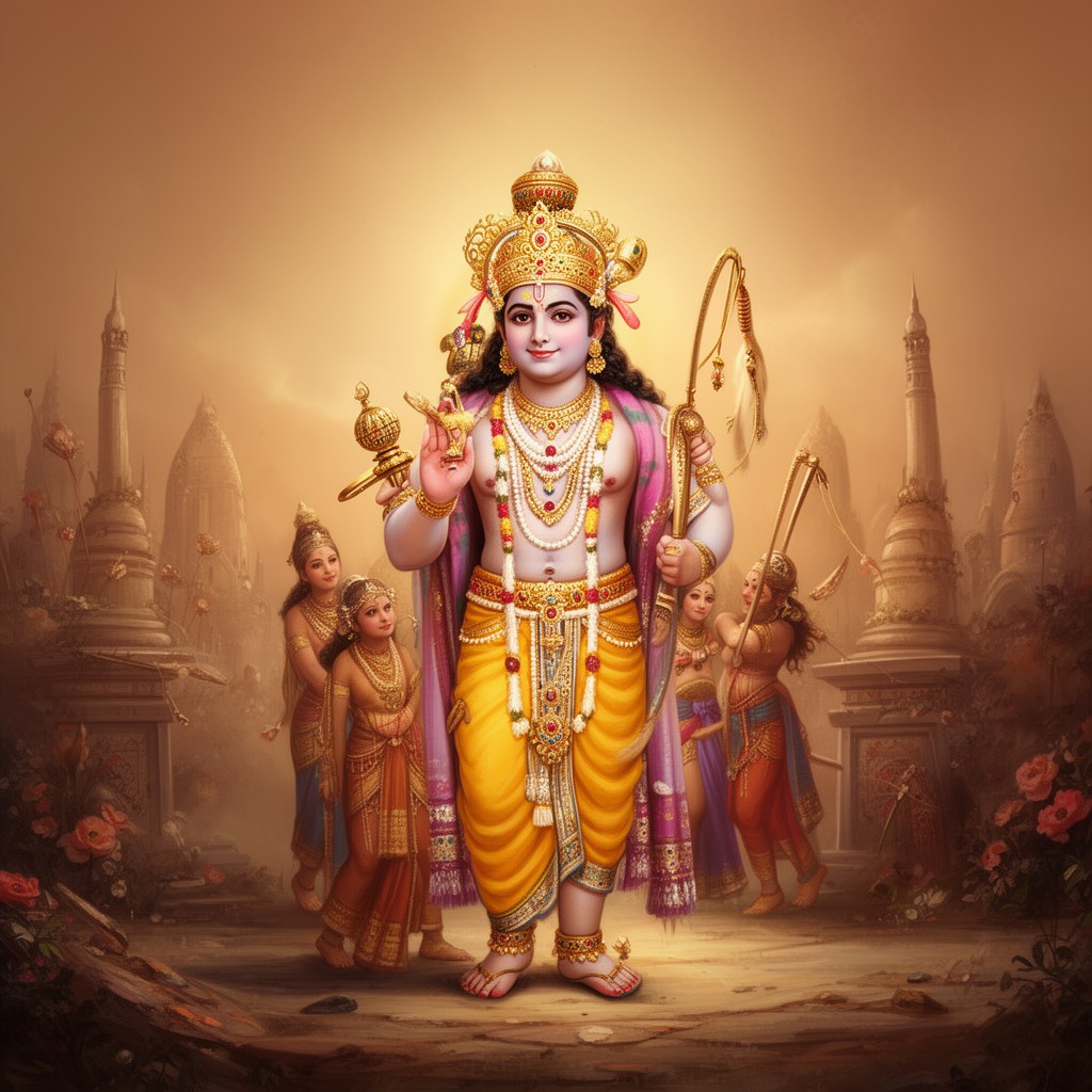 AI-generated illustration of Sudama (in Hindu tradition)