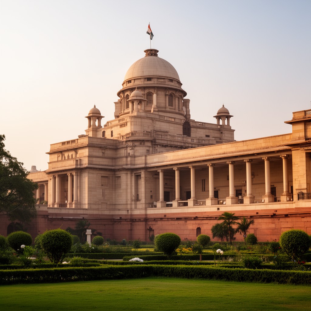 AI-generated illustration of Rashtrapati Bhavan