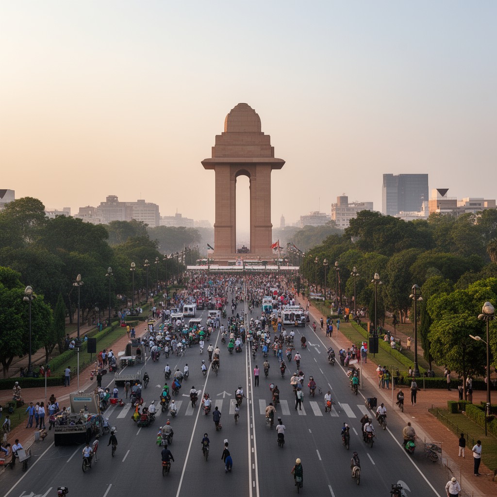 AI-generated illustration of Rajpath (Kartavya Path)