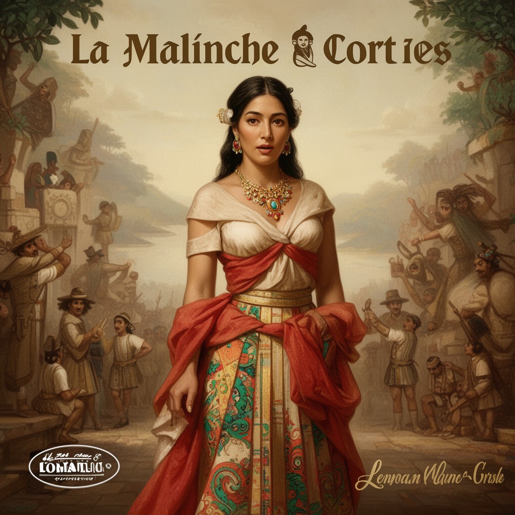 AI-generated illustration of La Malinche