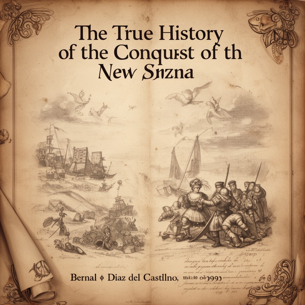 AI-generated illustration of The True History of the Conquest of New Spain