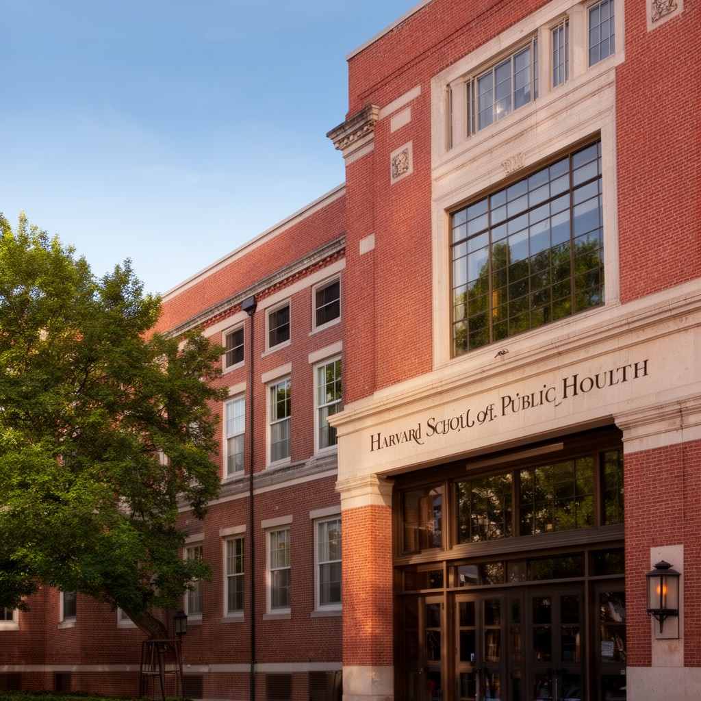 AI-generated illustration of Harvard T.H. Chan School of Public Health