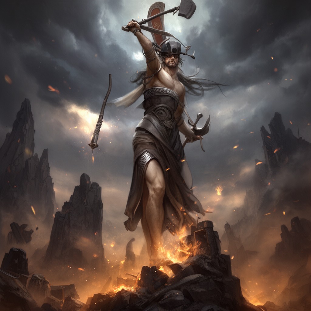 AI-generated illustration of Prometheus Bound