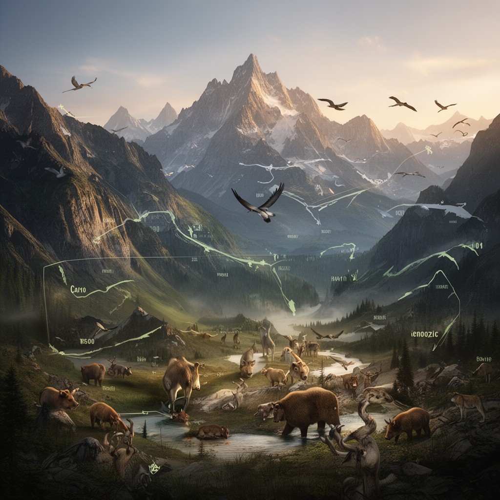 AI-generated illustration of Cenozoic