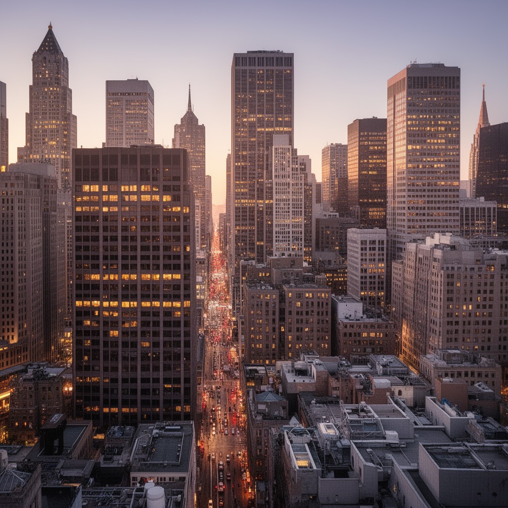 AI-generated illustration of Financial District (San Francisco)