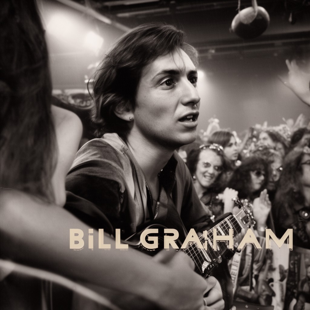 AI-generated illustration of Bill Graham