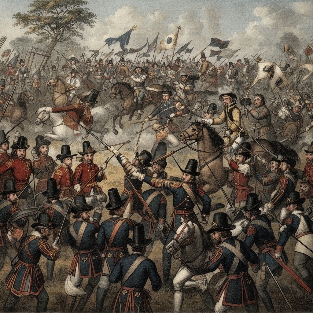 AI-generated illustration of Battle of Langport
