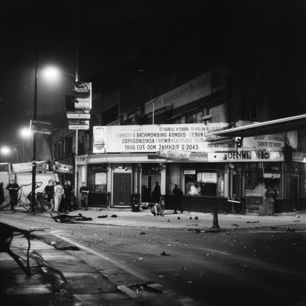 AI-generated illustration of Birmingham pub bombings