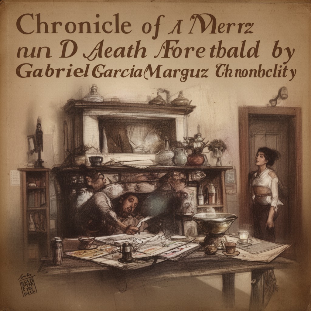 AI-generated illustration of Chronicle of a Death Foretold