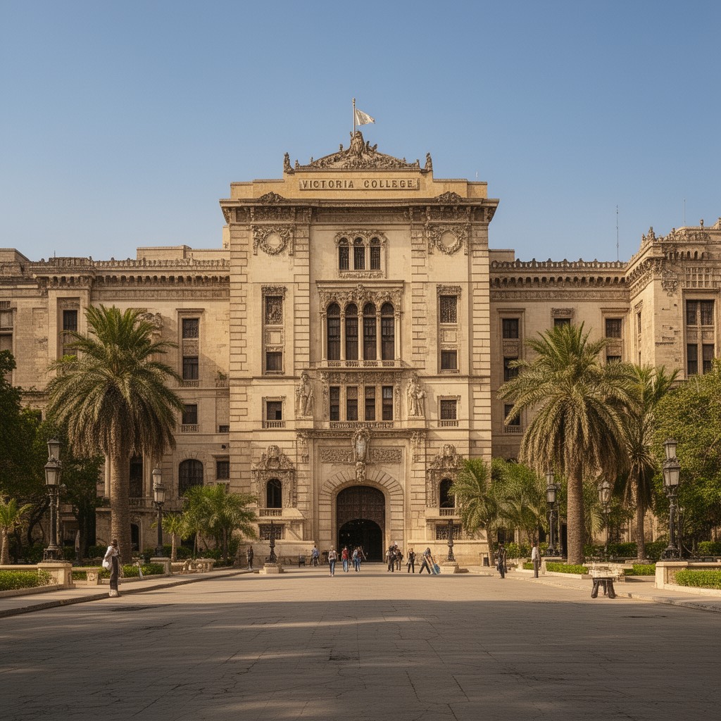 AI-generated illustration of Victoria College, Alexandria